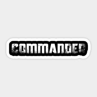 Commander, Military Sticker